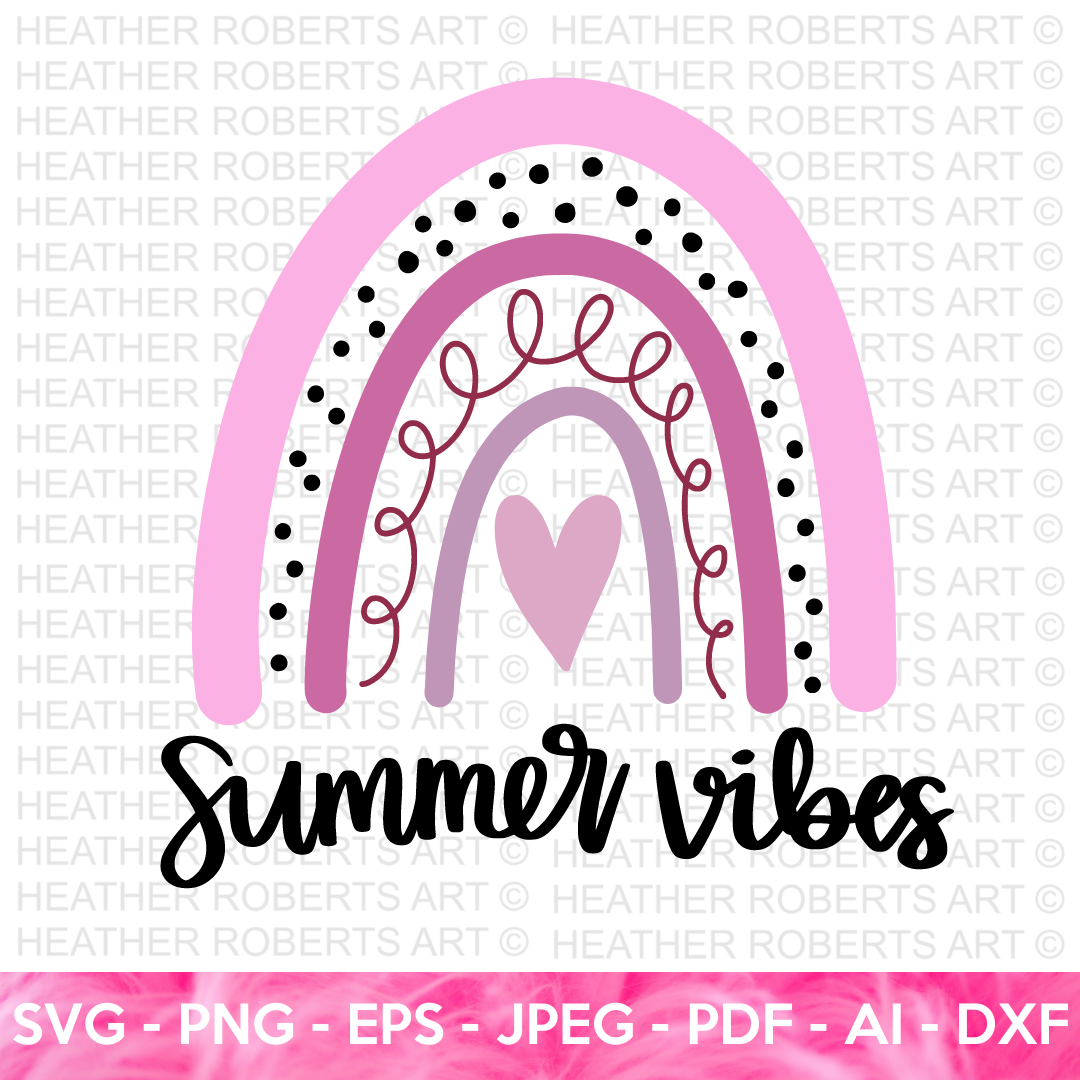 Summer Vibes Rainbow SVG