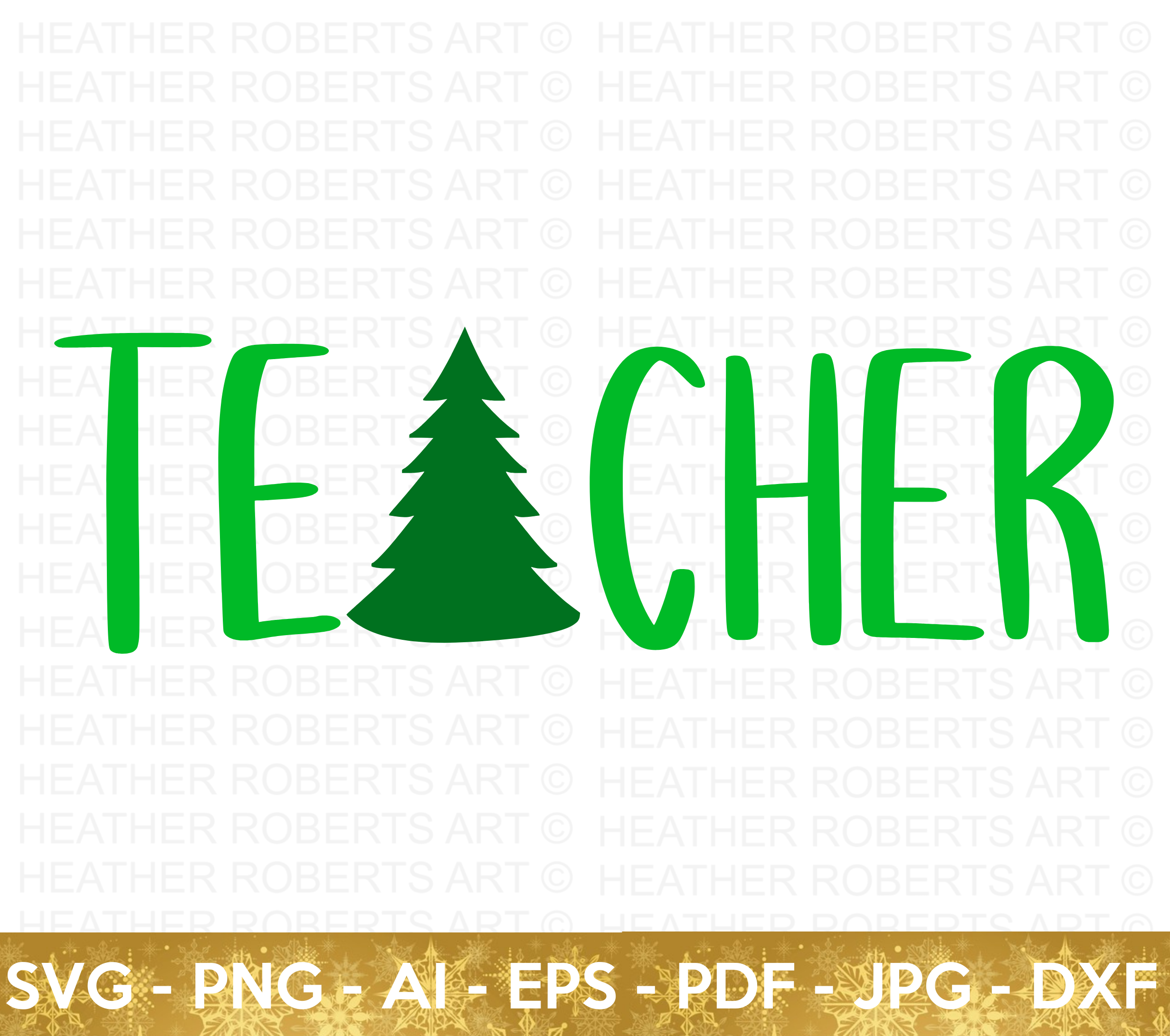 Teacher Christmas SVG