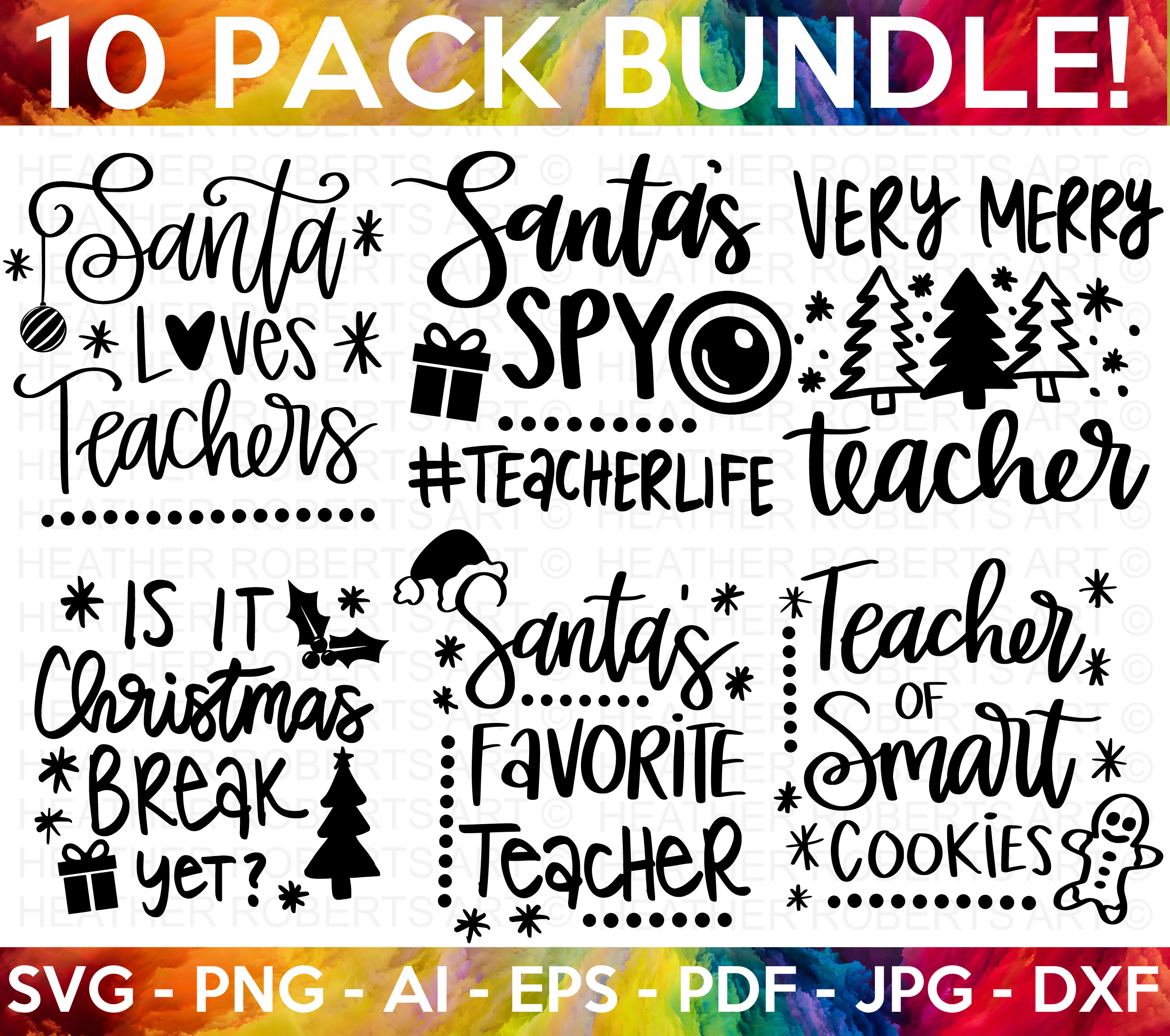 Teacher Christmas SVG Bundle