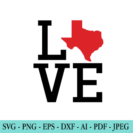 Texas LOVE SVG