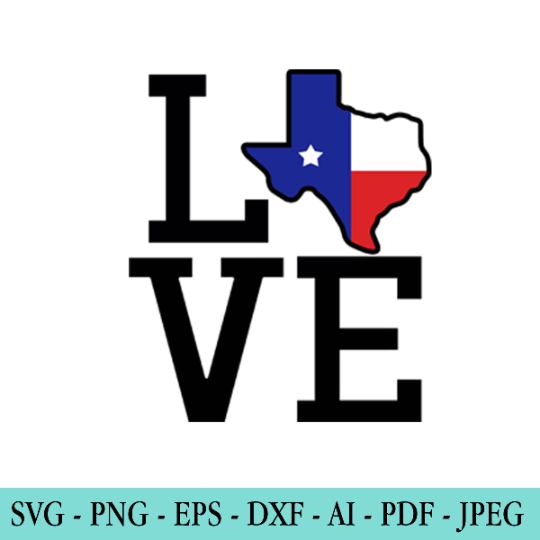 Texas LOVE SVG