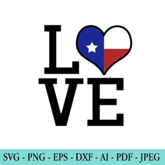 Texas LOVE SVG