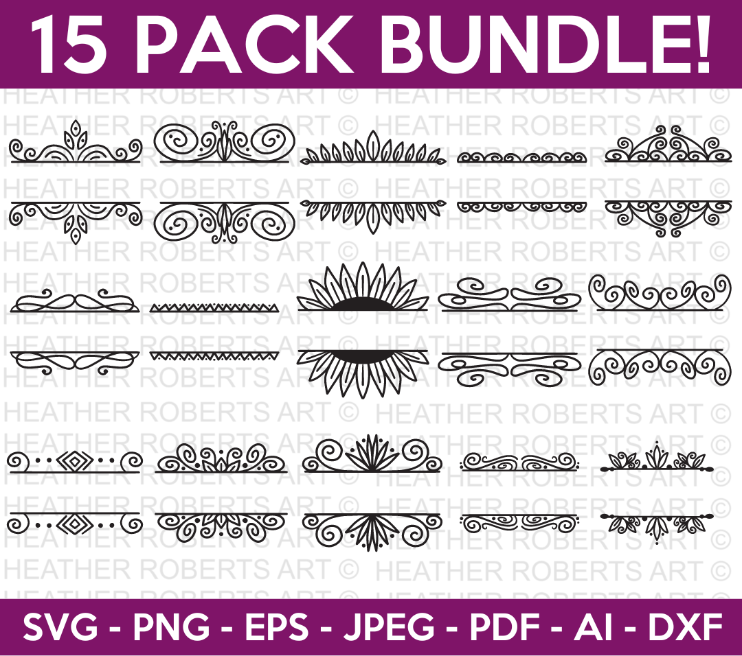 Text Frame Monogram Svg Bundle