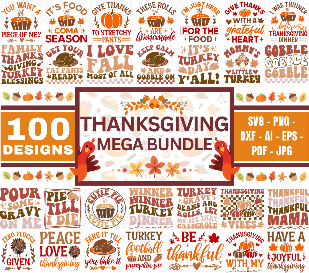 Thanksgiving Mega SVG Bundle