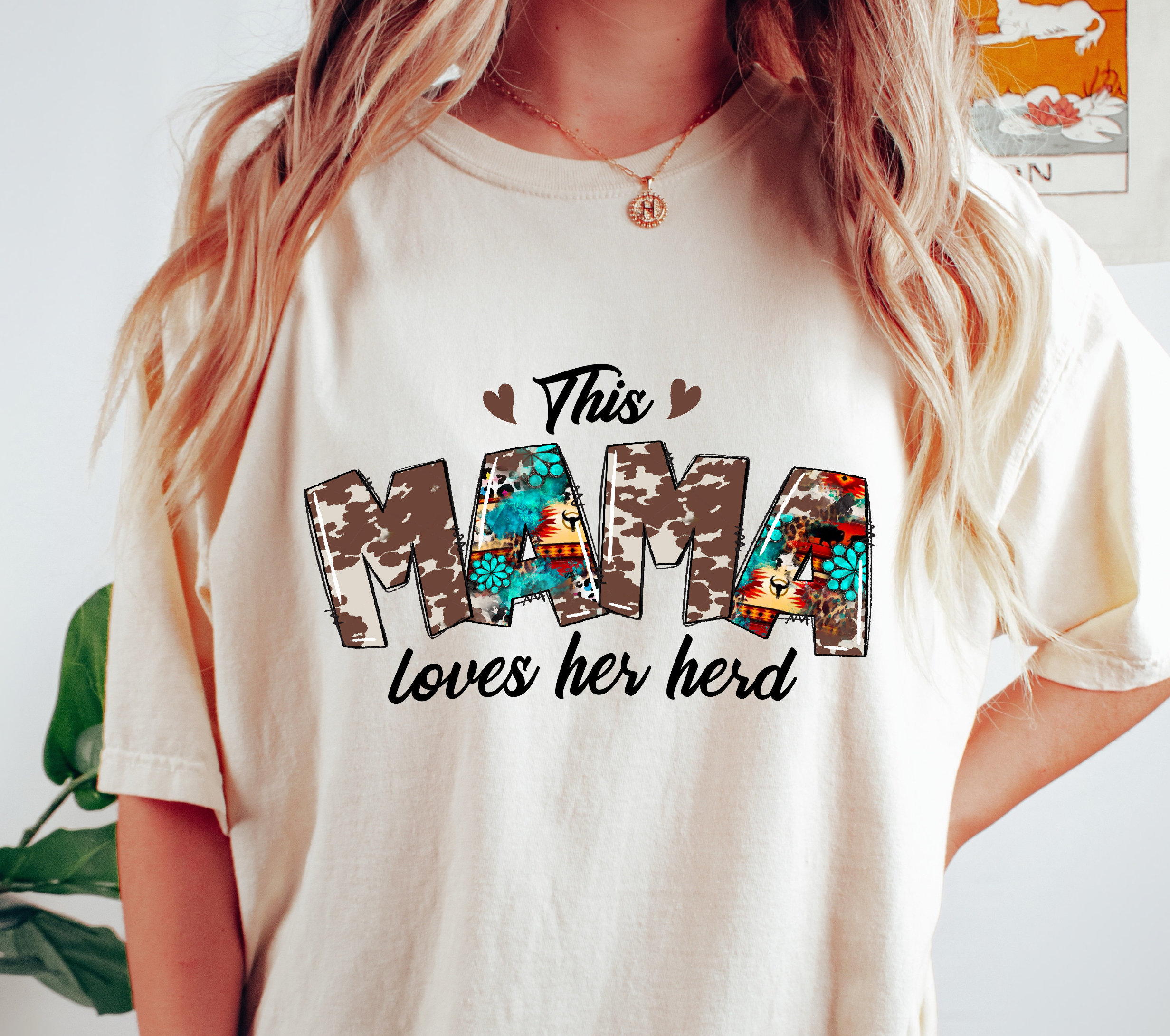 This Mama Loves Her Herd Sublimation PNG