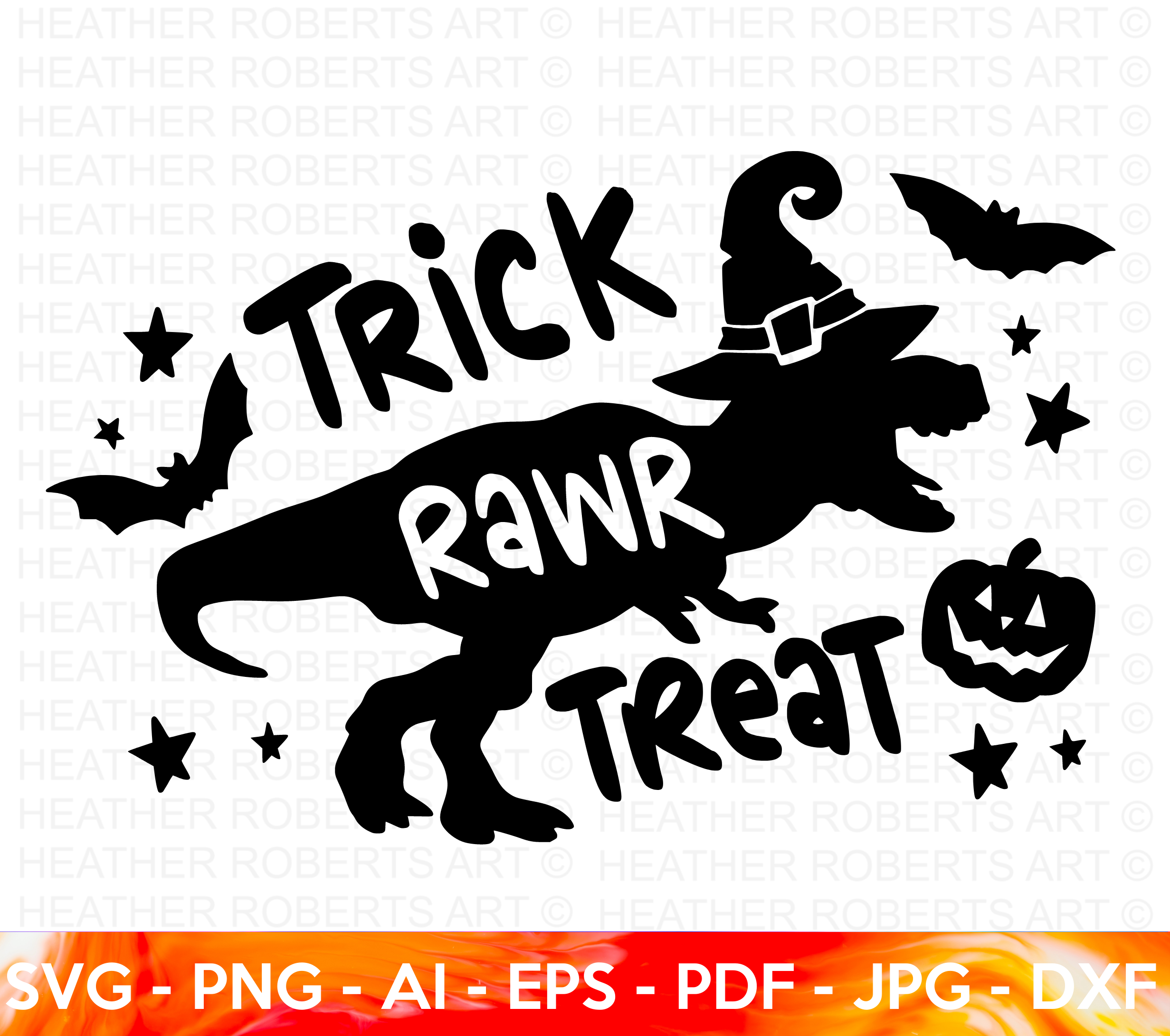 Trick Rawr Treat SVG
