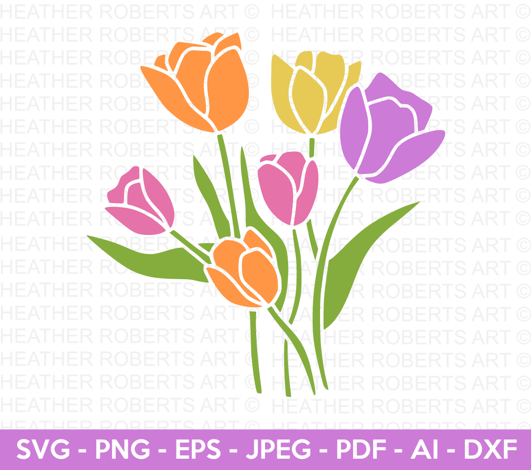 Tulip Bouquet SVG