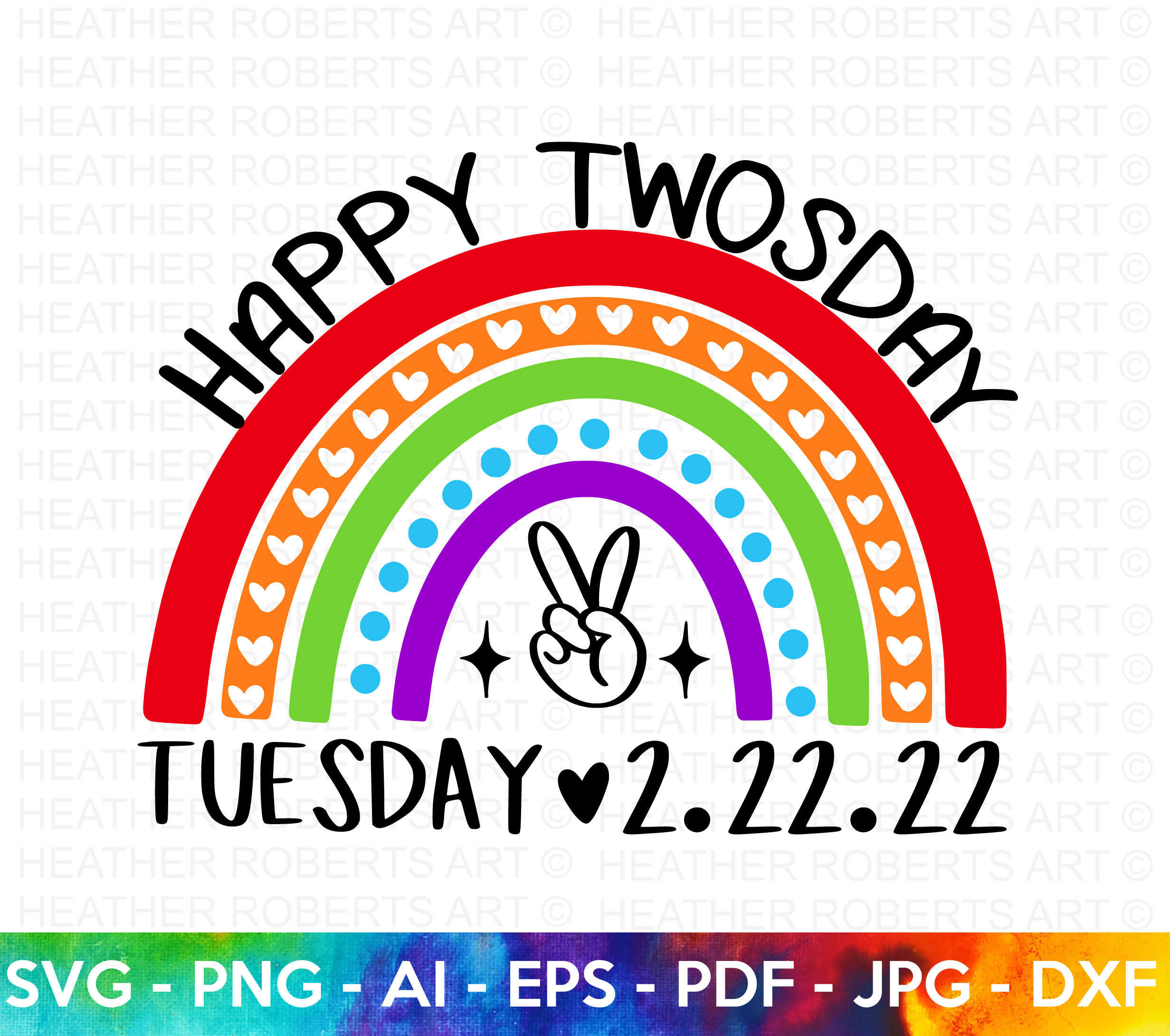 Twosday Rainbow SVG