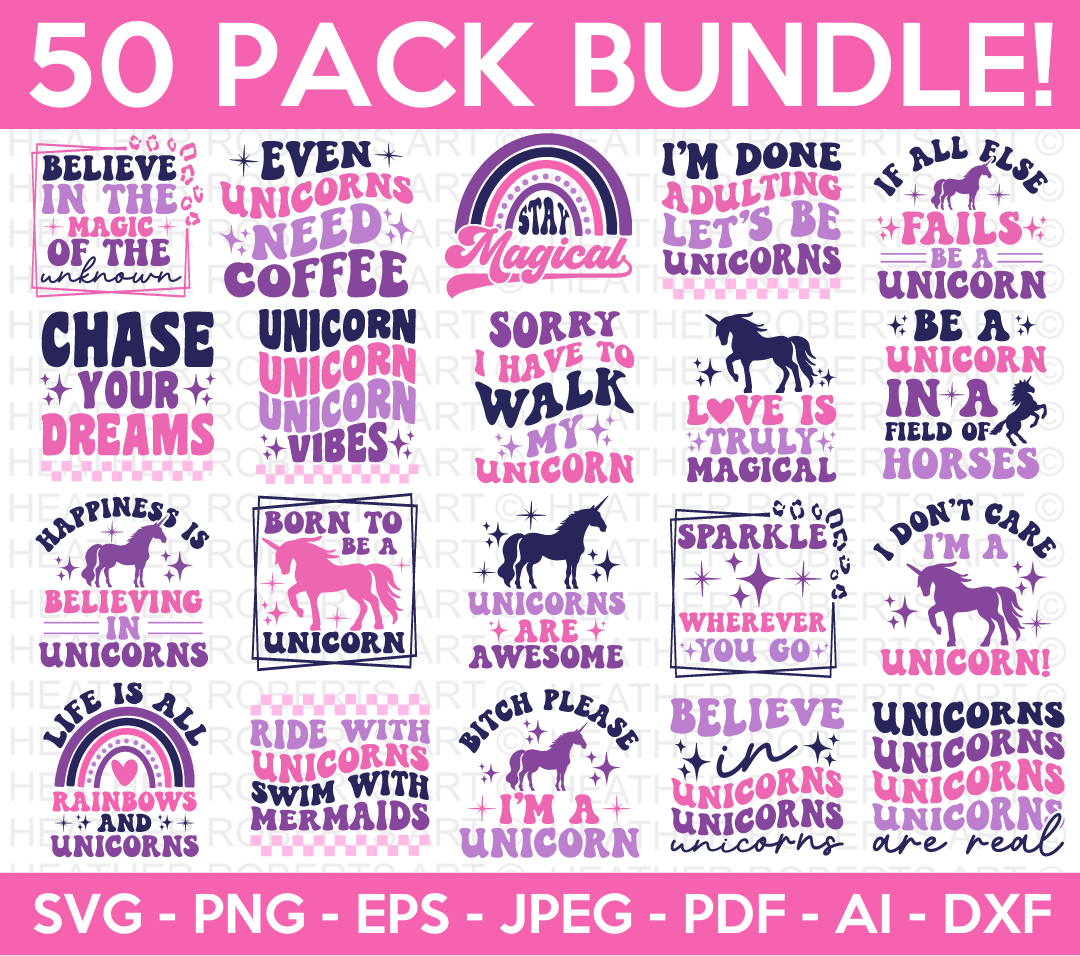 Unicorns SVG Bundle