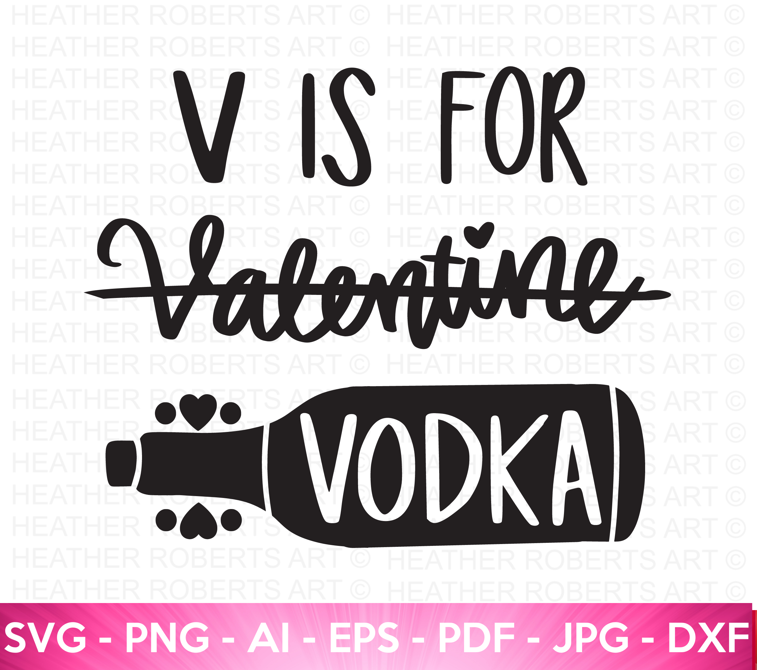 V is for Vodka SVG