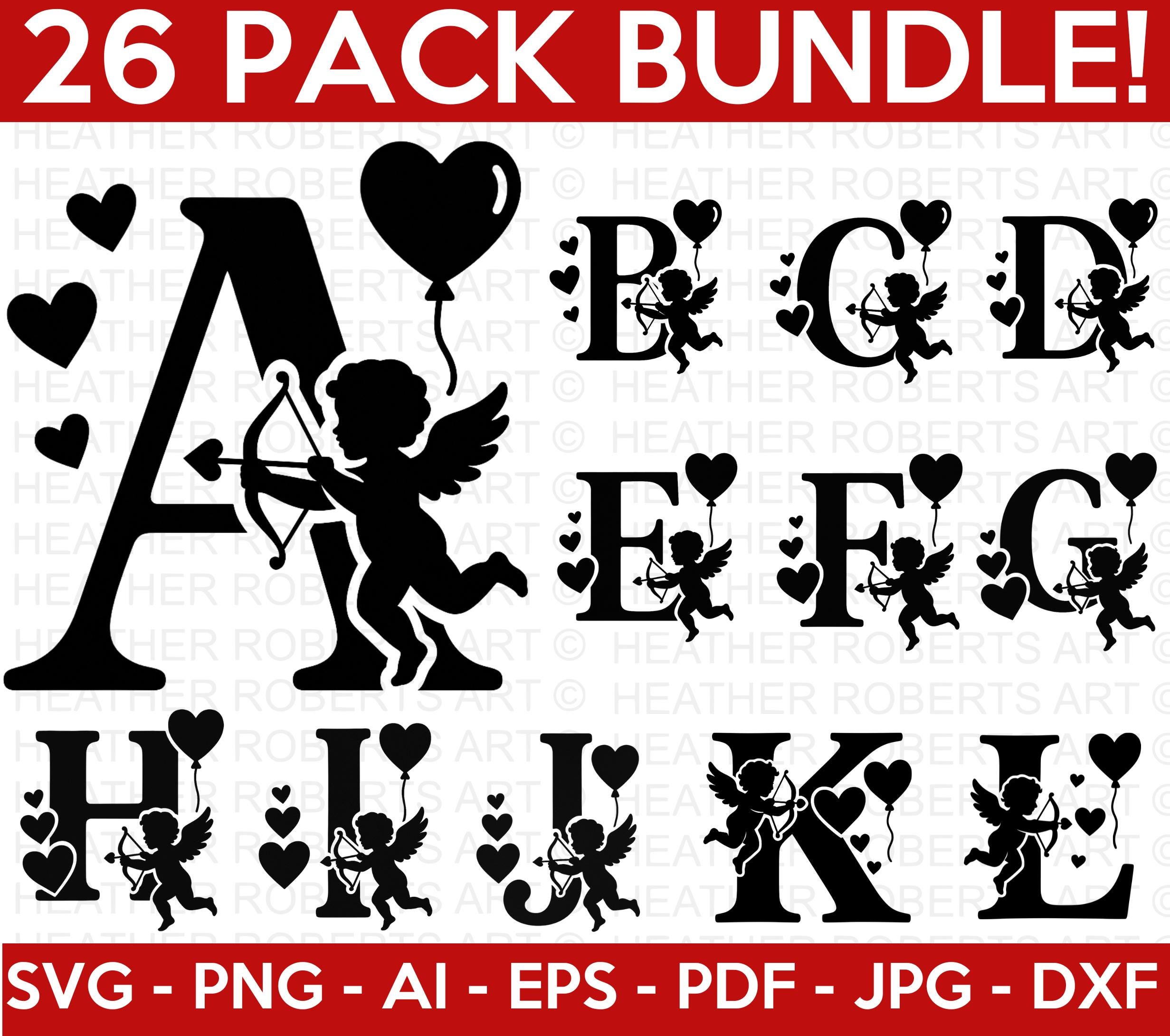 Valentine Monogram SVG Bundle