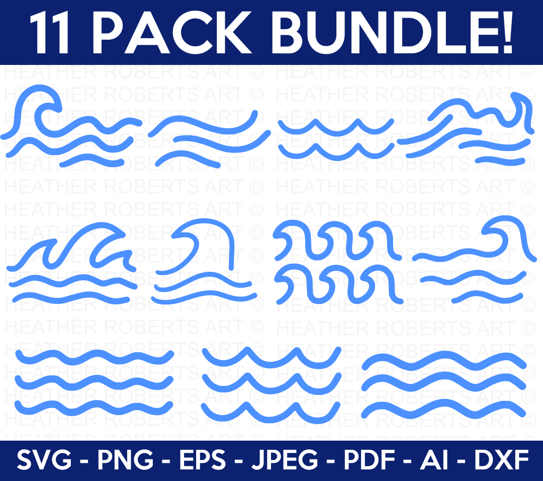 Waves Doodle SVG