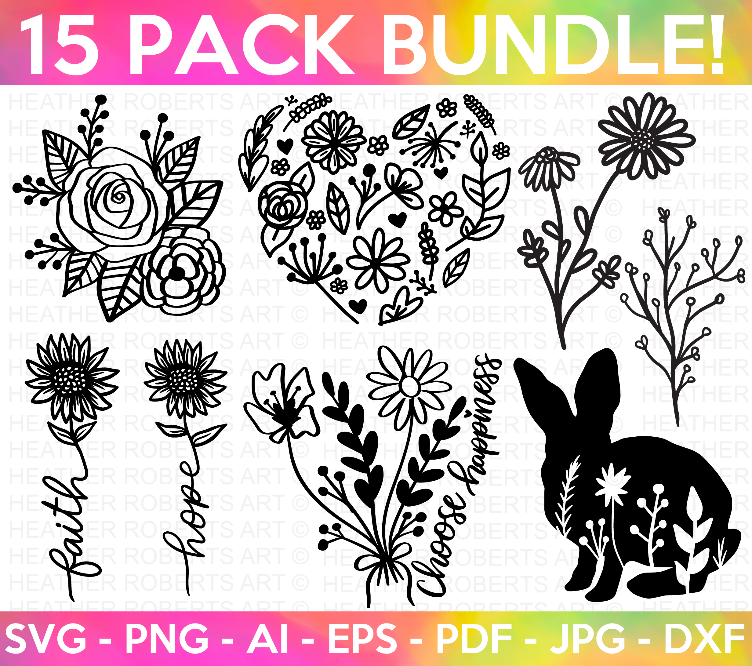 Wild Flower SVG Bundle